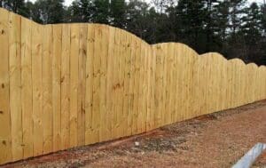 No post scalloped fence