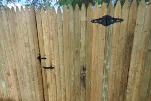 Privacy fence installation wood