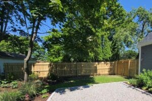 Privacy fence installation wood