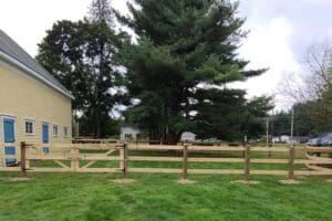 Split rail fence after